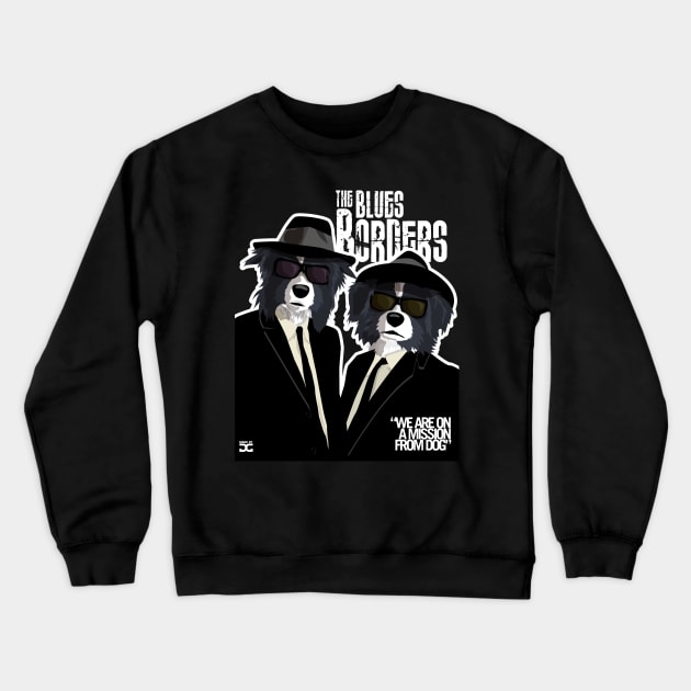 The Blues Borders Crewneck Sweatshirt by DoggyGraphics